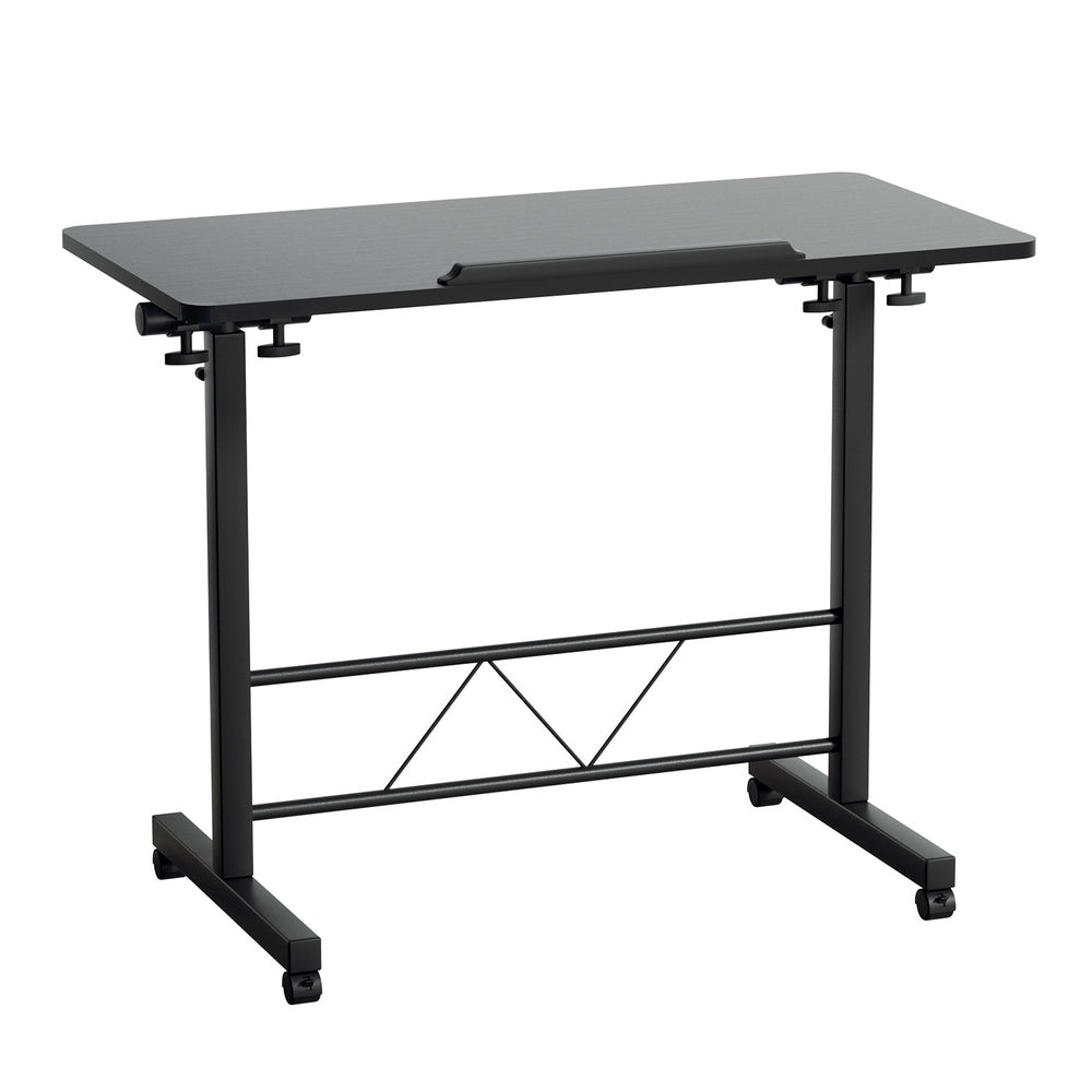 Mobile Laptop Desk 80CM Adjustable Bedside Table Black