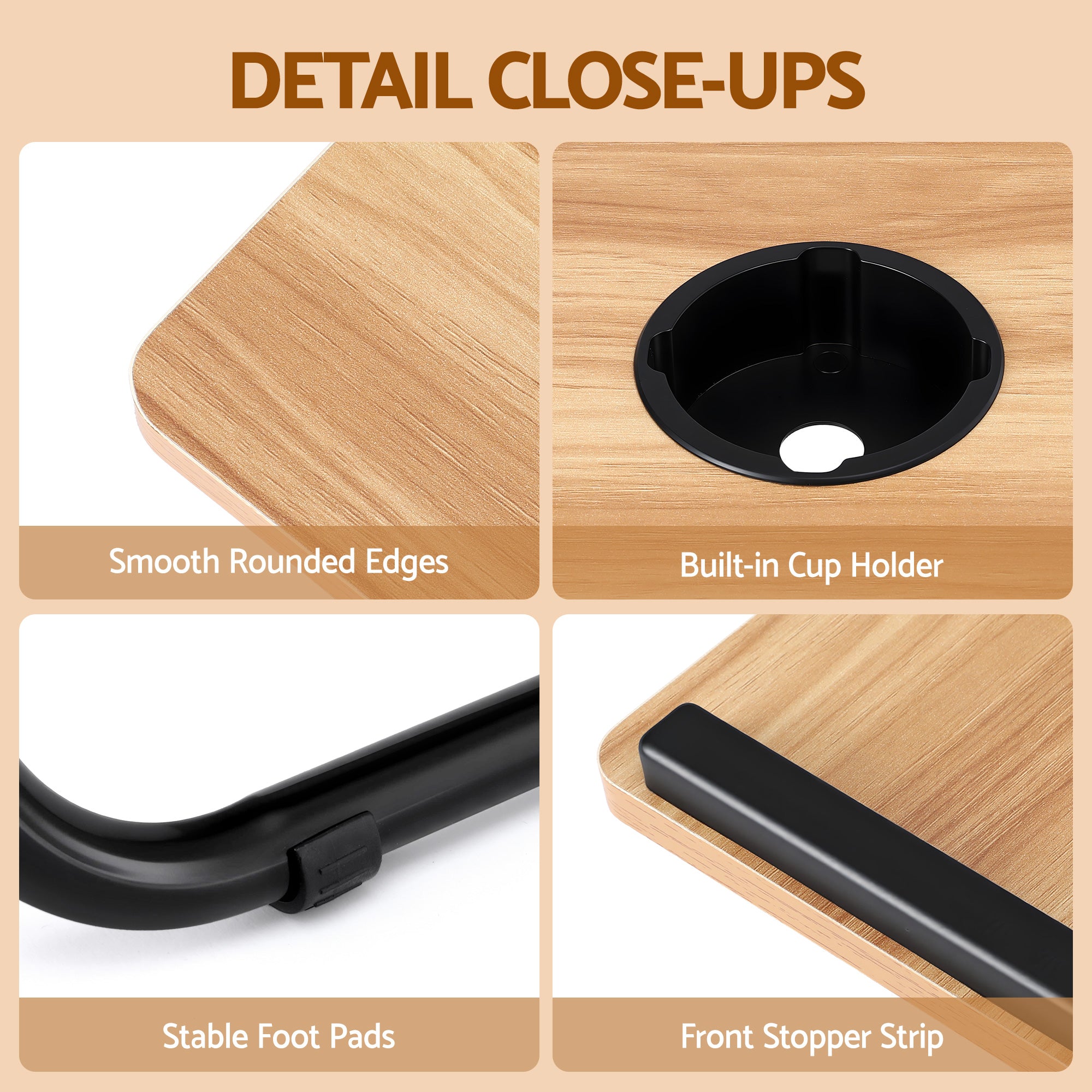 Artiss Laptop Desk Bed Table Foldable Portable Desktop Oak