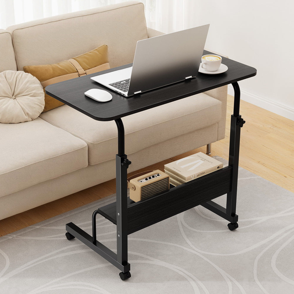 Portable 80CM Sit-Stand Laptop Desk Height Adjustable Black