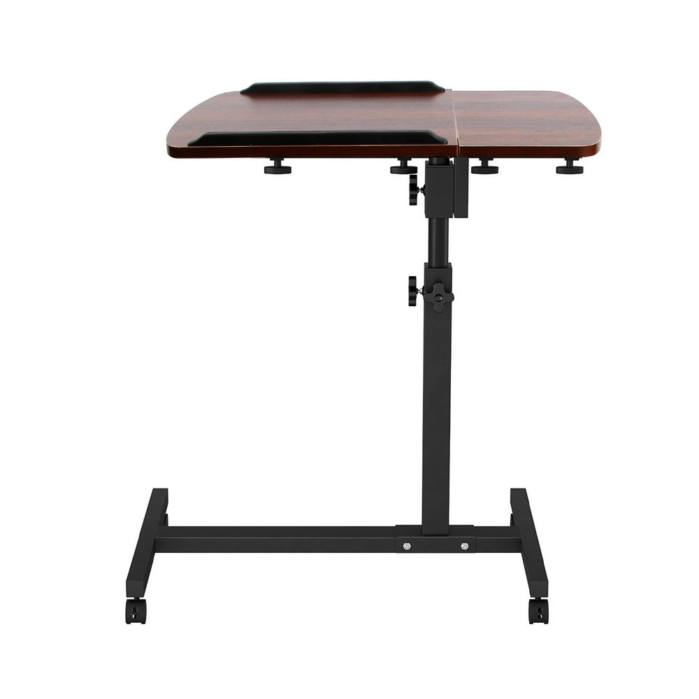 Walnut 60CM Laptop Desk Table Fan Cooling