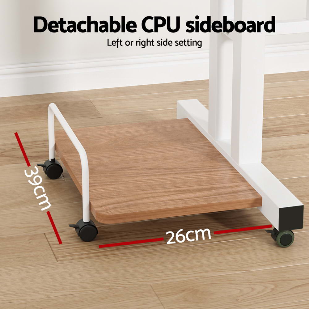 Adjustable Mobile Laptop Desk 80CM Light Wood