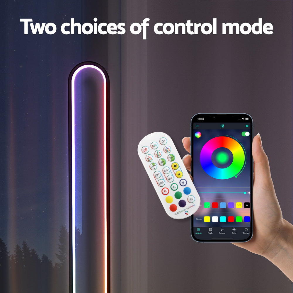 Artiss RGB LED Floor Lamp with Remote Control 118cm
