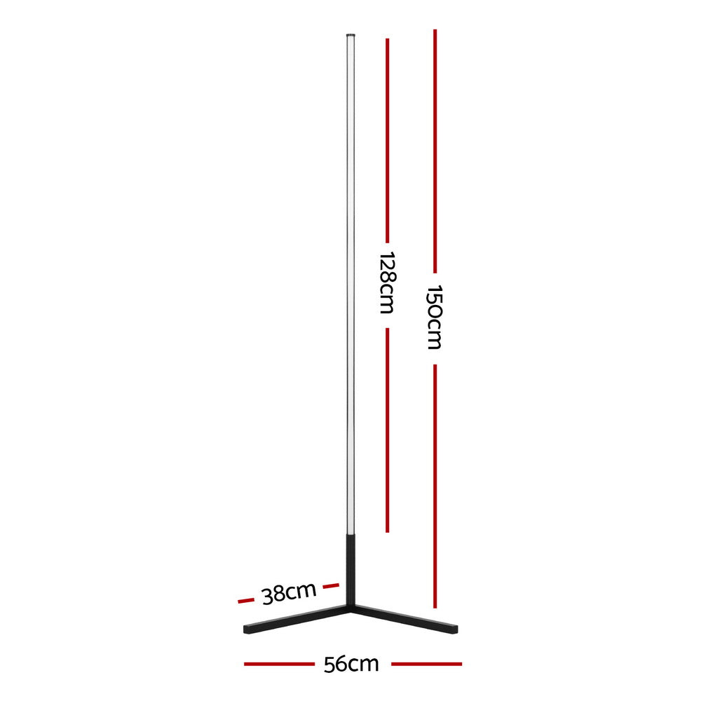 Artiss RGB LED Floor Lamp Remote Control Corner Light 150cm