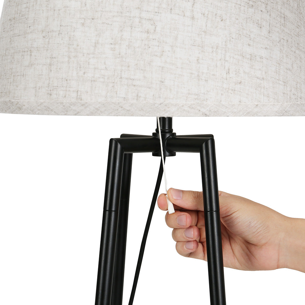 Artiss Black Shelf Floor Lamp LED Light Stand