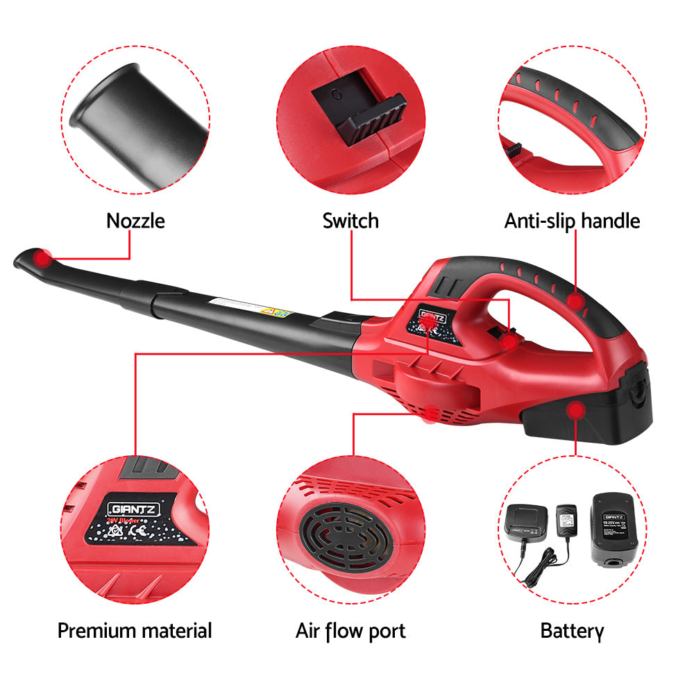 Giantz 20V Cordless Leaf Blower with Lithium Battery