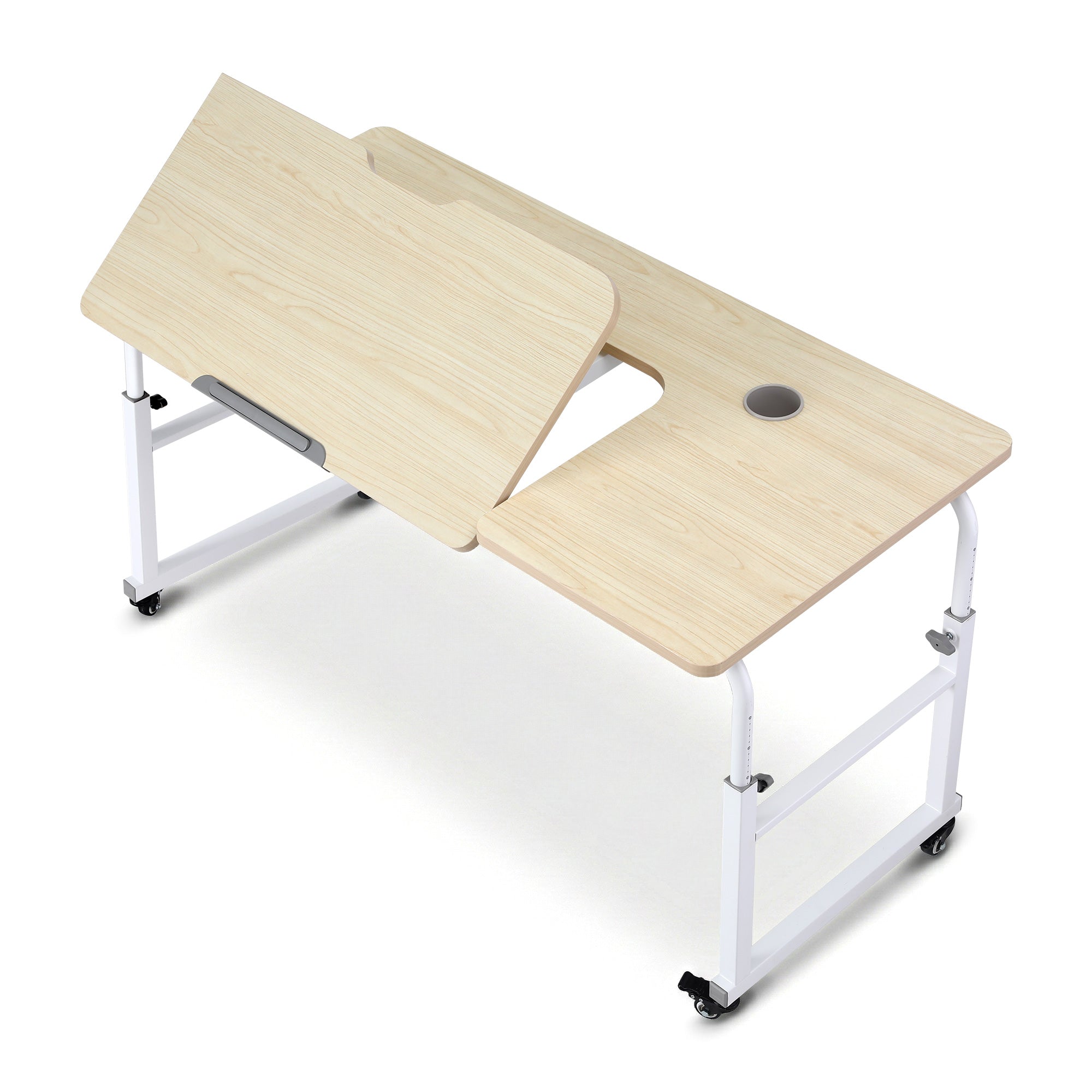 Artiss Mobile Laptop Desk Overbed Table Adjustable Computer Stand Beds