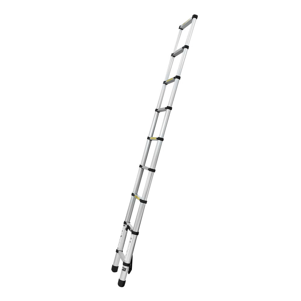Giantz 2.6M Telescopic Ladder Aluminium Extension Adjustable Silver