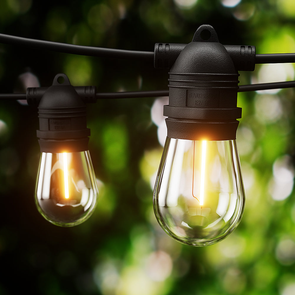 91m Festoon String Lights, 100 Bulbs, Indoor and Outdoor Christmas