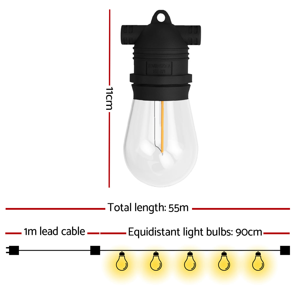 Festoon String Lights 55m Christmas Fairy Lights