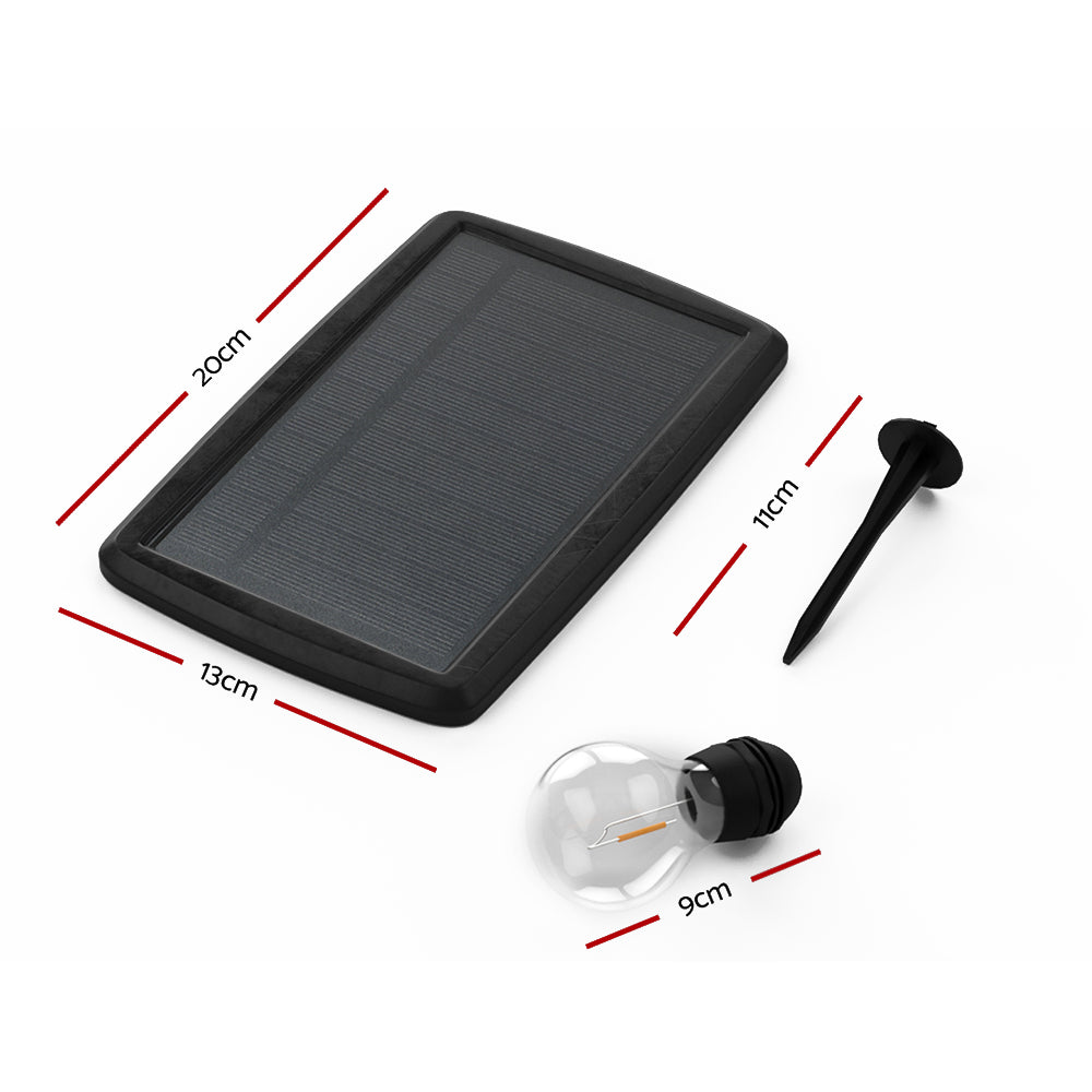 Solar 17m Festoon String Lights Outdoor LED Warm White