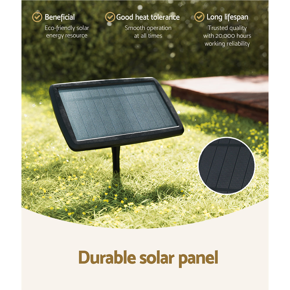 Solar 17m Festoon String Lights Outdoor LED Warm White