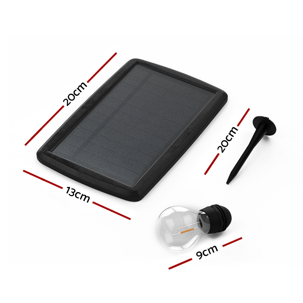 50m Solar Festoon LED String Lights Warm White Outdoor Indoor