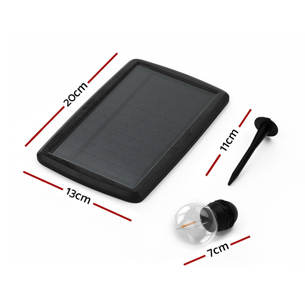 50m Solar Festoon String Lights Outdoor LED Warm White