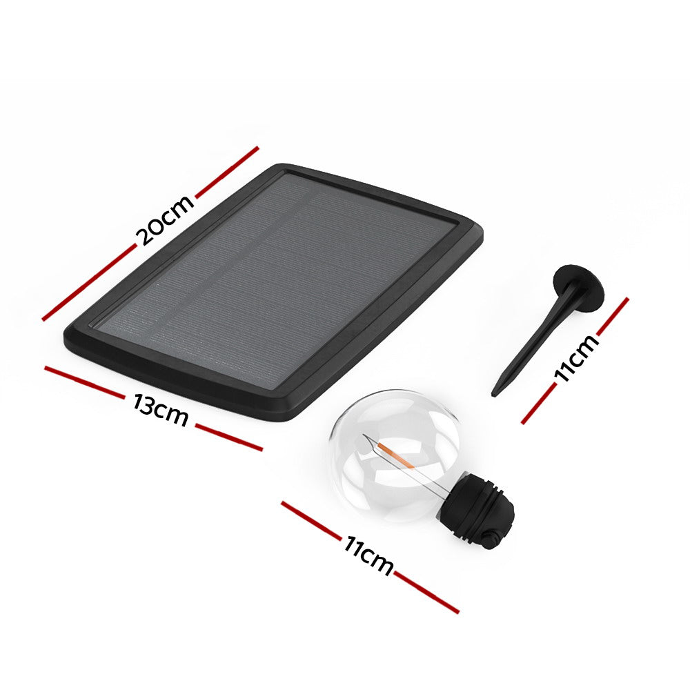 41m Solar Festoon String Lights Outdoor LED Warm White