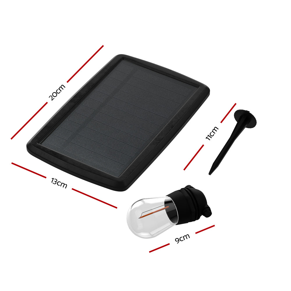 41m Solar Festoon String Lights Outdoor LED Warm White