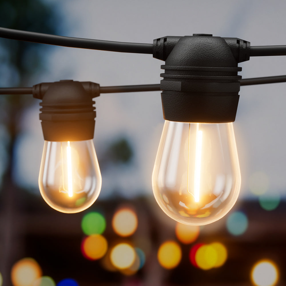 Solar Festoon String Lights 68m Outdoor LED Christmas