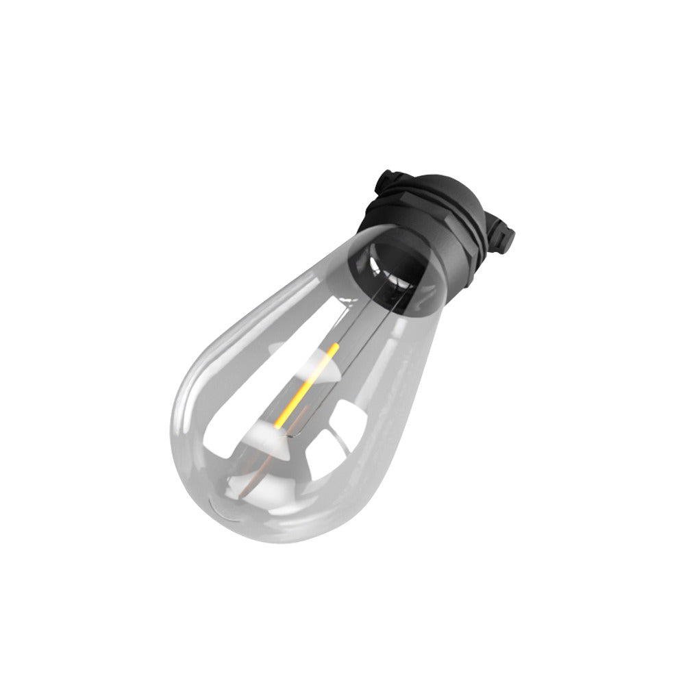 23m Solar Festoon String Lights LED Warm White Outdoor/Indoor