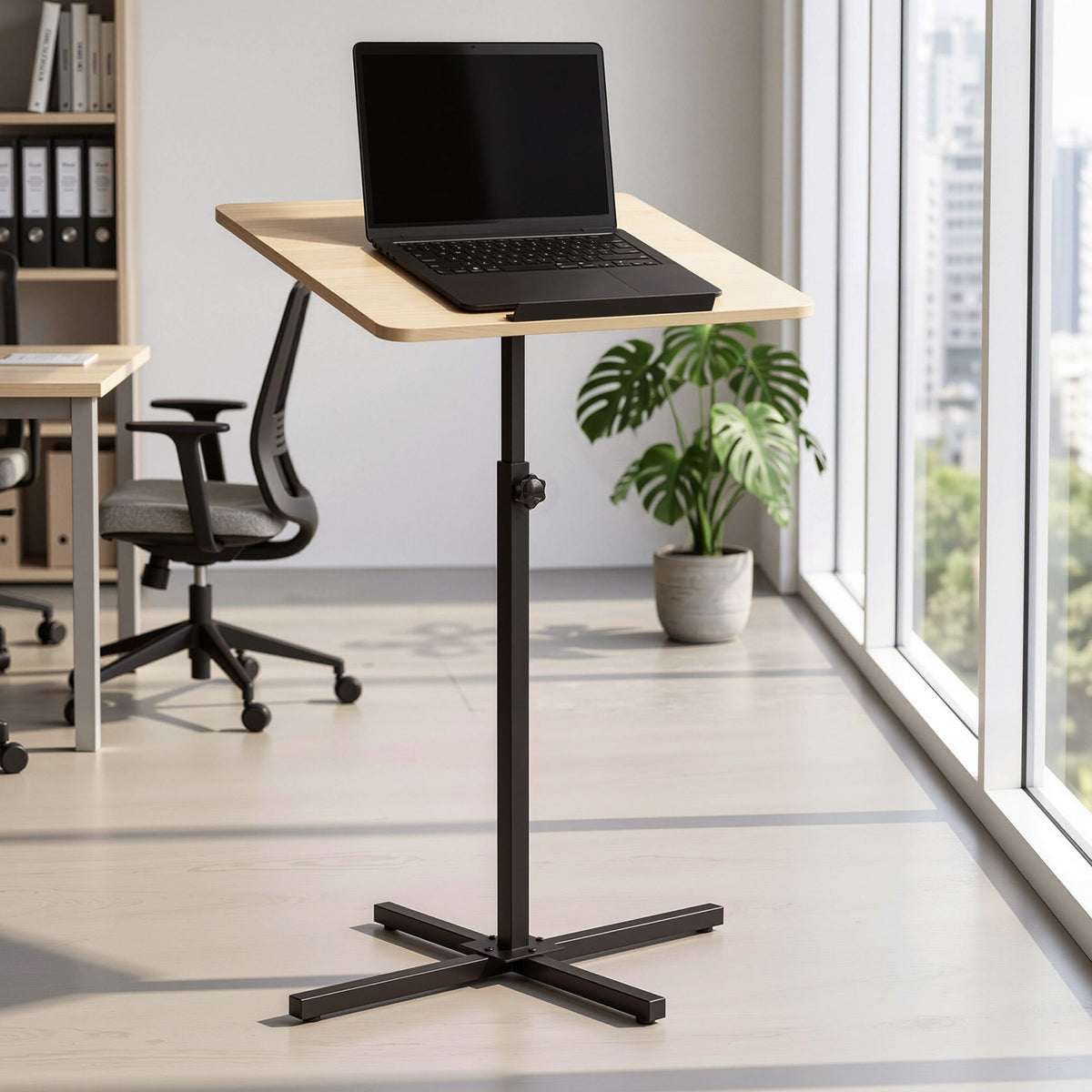 Artiss Floor Podium Stand 78-127CM Height Adjustable Portable Laptop Desk