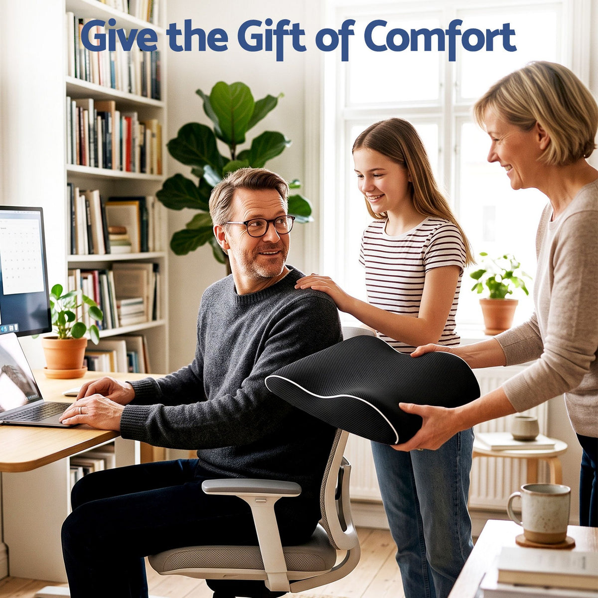 Artiss Memory Foam Lumbar Support Pillow for Office Chair