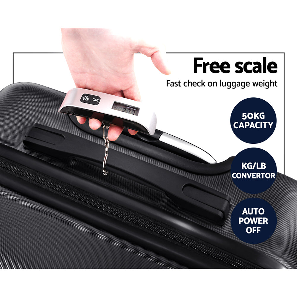 Wanderlite 20" Carry-On Suitcase Hard Shell Black