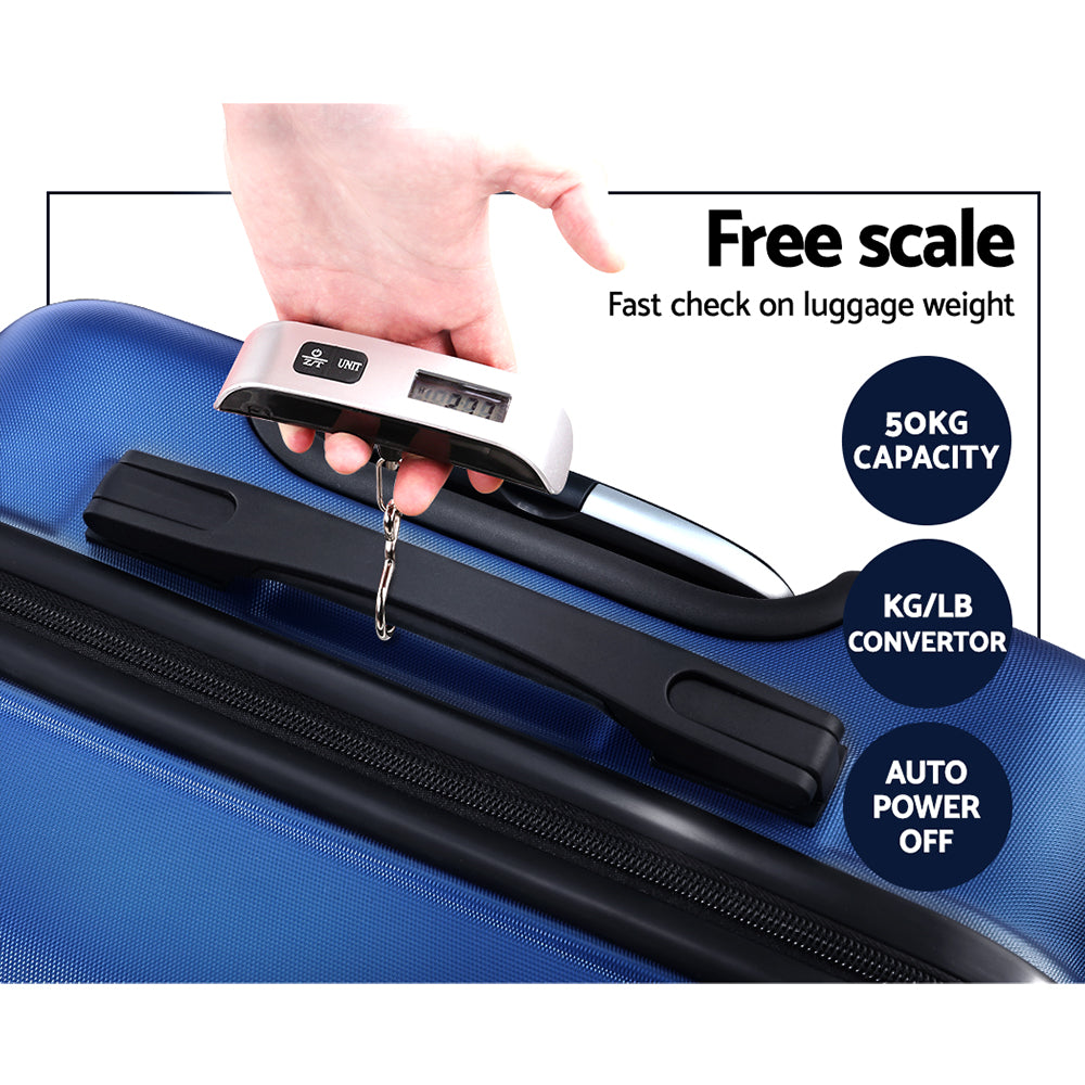 Wanderlite Blue 2-Piece Luggage Set TSA Lock Spinner 20" 28"