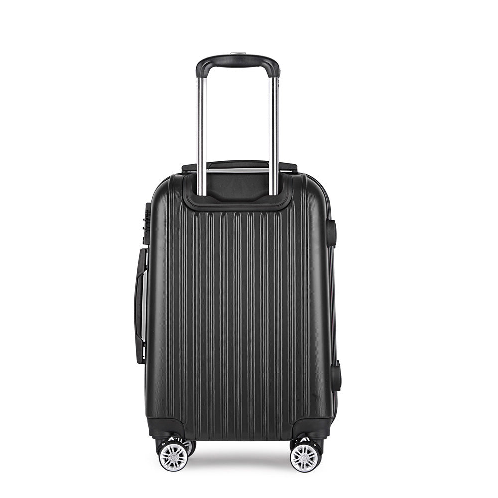 Wanderlite 20" Carry-On Hard Shell Suitcase Black