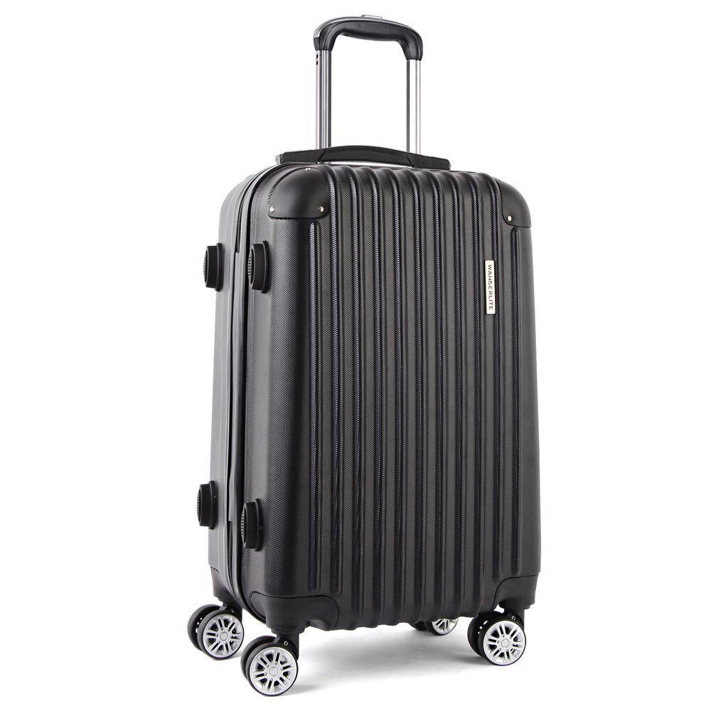 Wanderlite 28" Hard Shell Spinner Luggage TSA Lock Black