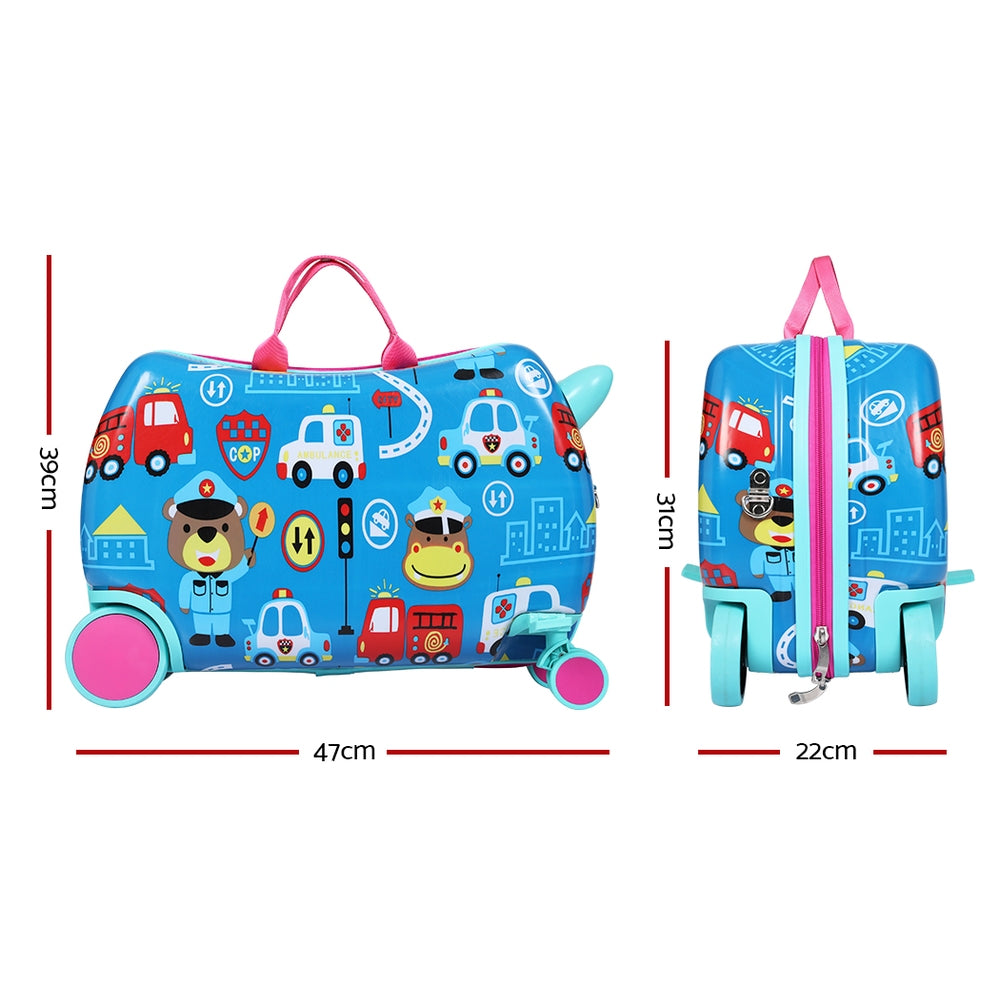 Wanderlite 17" Kids Ride On Suitcase Multi-Coloured