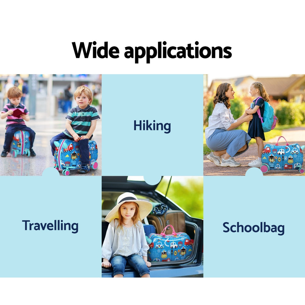 Wanderlite 17" Kids Ride On Suitcase Multi-Coloured
