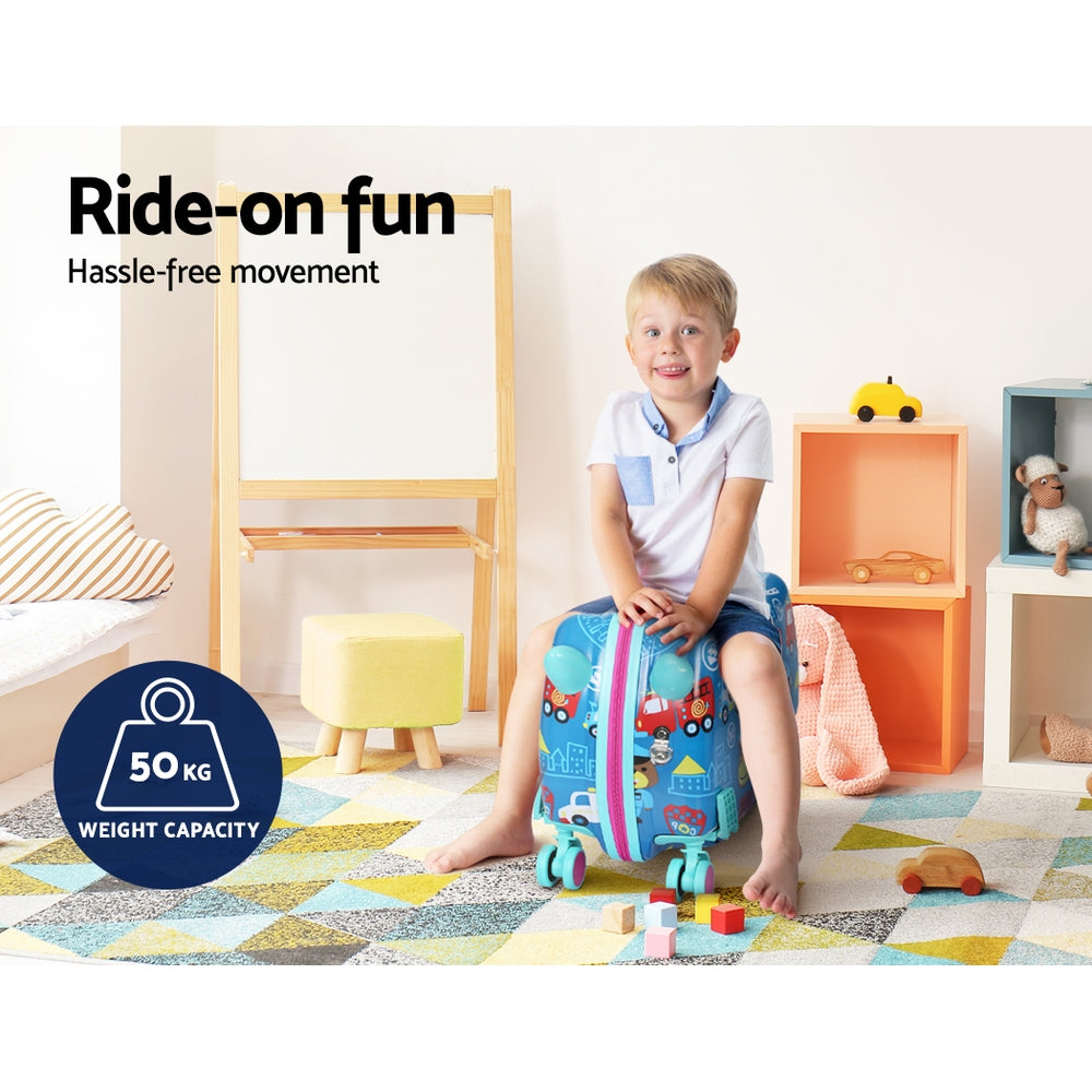 Wanderlite 17" Kids Ride On Suitcase Multi-Coloured