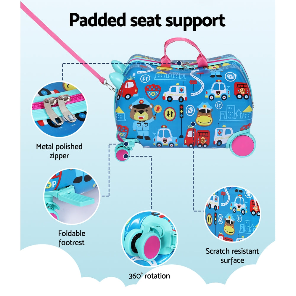 Wanderlite 17" Kids Ride On Suitcase Multi-Coloured