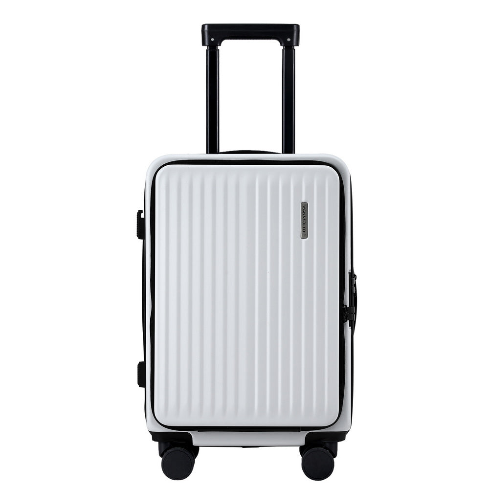 Wanderlite 20" Carry-On Luggage Dual TSA Locks White