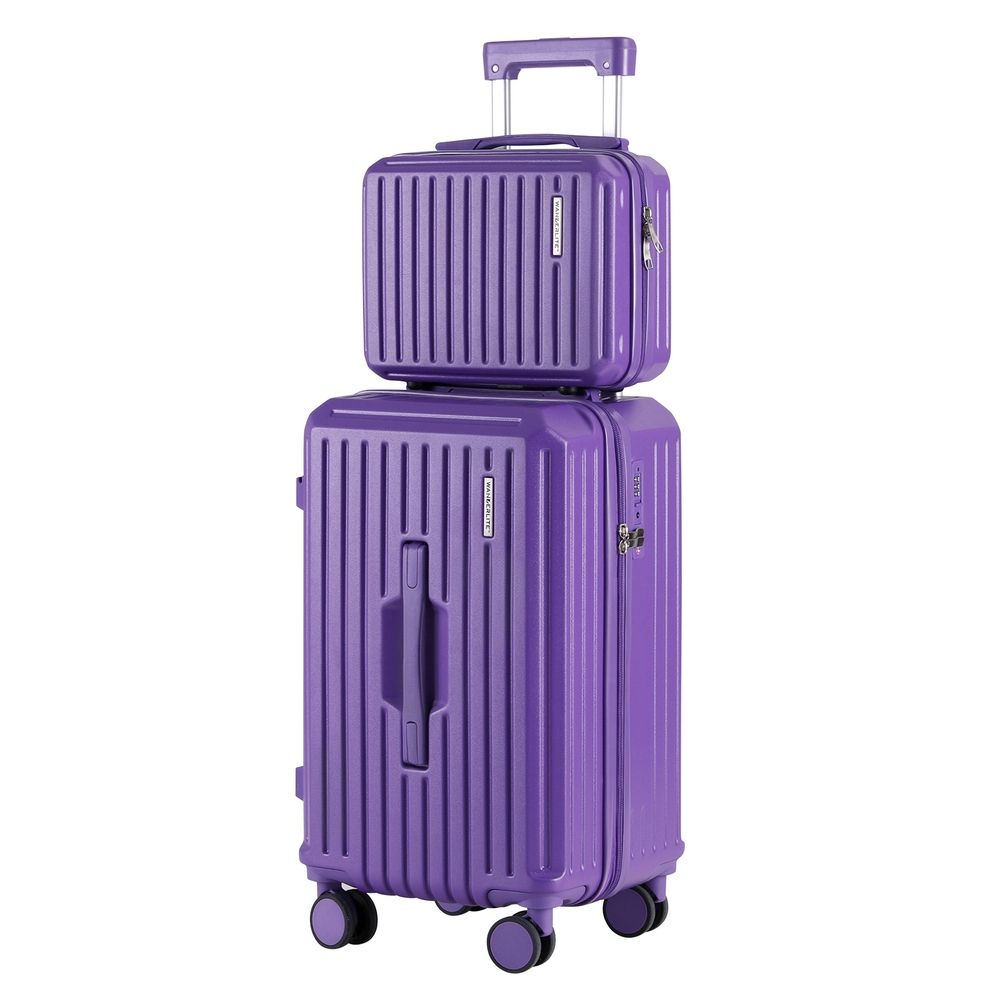 Wanderlite 2 Piece Hard Shell Luggage Set 12" 20" Purple