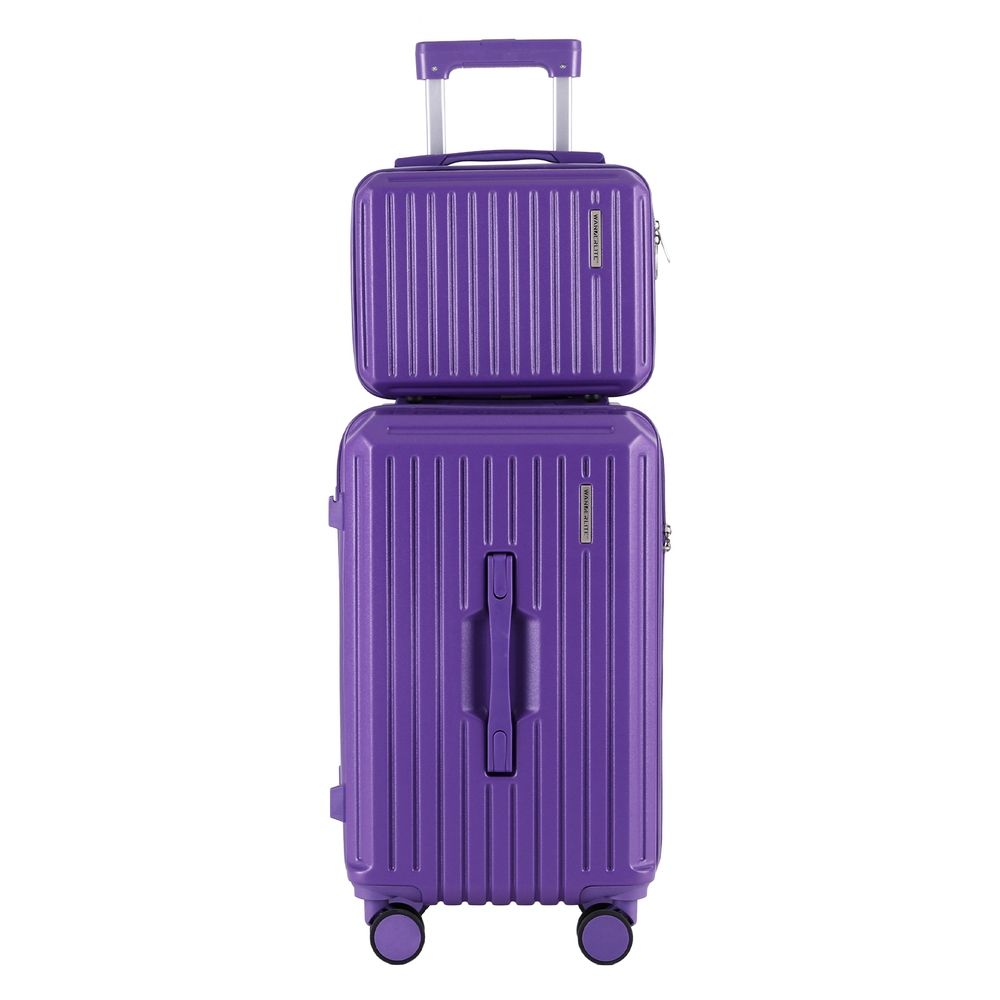 Wanderlite 2 Piece Hard Shell Luggage Set 12" 20" Purple