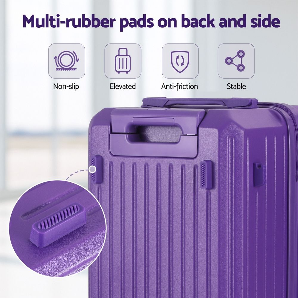 Wanderlite 2 Piece Hard Shell Luggage Set 12" 20" Purple