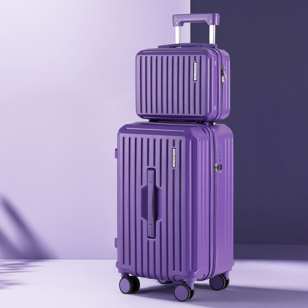 Wanderlite 2 Piece Hard Shell Luggage Set 12" 20" Purple
