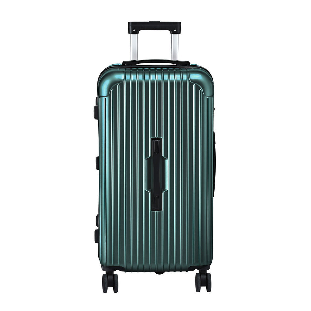 Wanderlite 28" Trunk Luggage 5-Wheel Type-C Port TSA Green