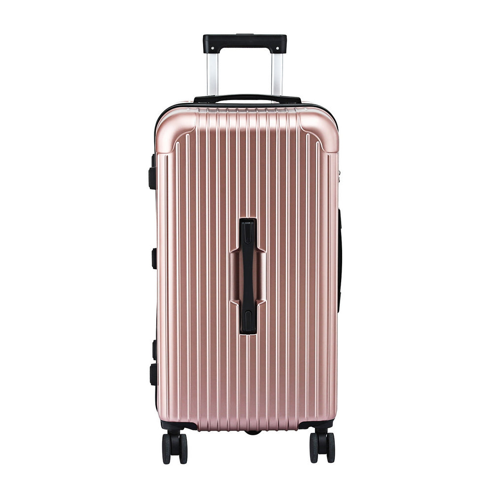Wanderlite 28" Trunk Luggage 5 Wheels USB Type-C TSA Rose Gold