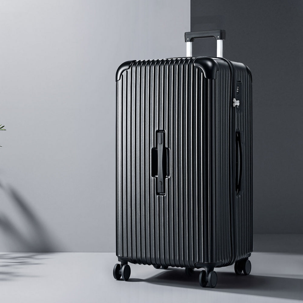 Wanderlite 32" Trunk Luggage 5-Wheel Type-C Port TSA Black