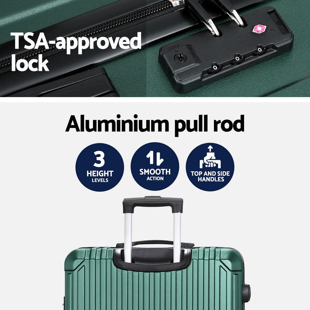 Wanderlite 28" Hard Case Luggage TSA Lock Green