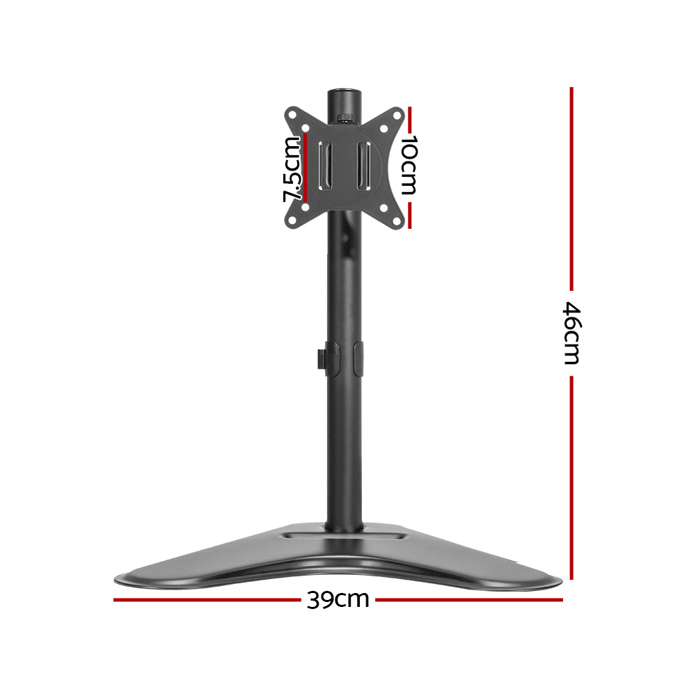 Artiss Single Monitor Arm Freestanding Adjustable Black
