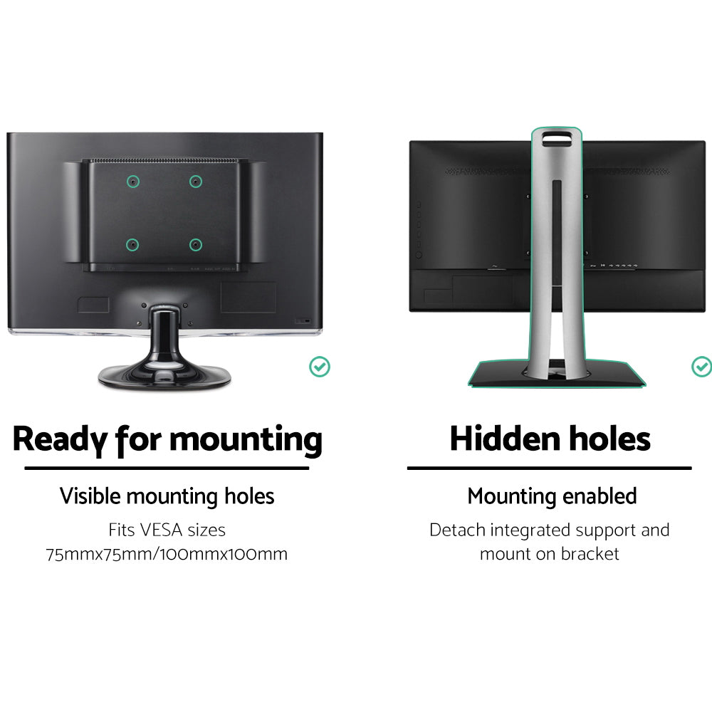 Artiss Dual Monitor Arm Gas Spring Desk Mount Black