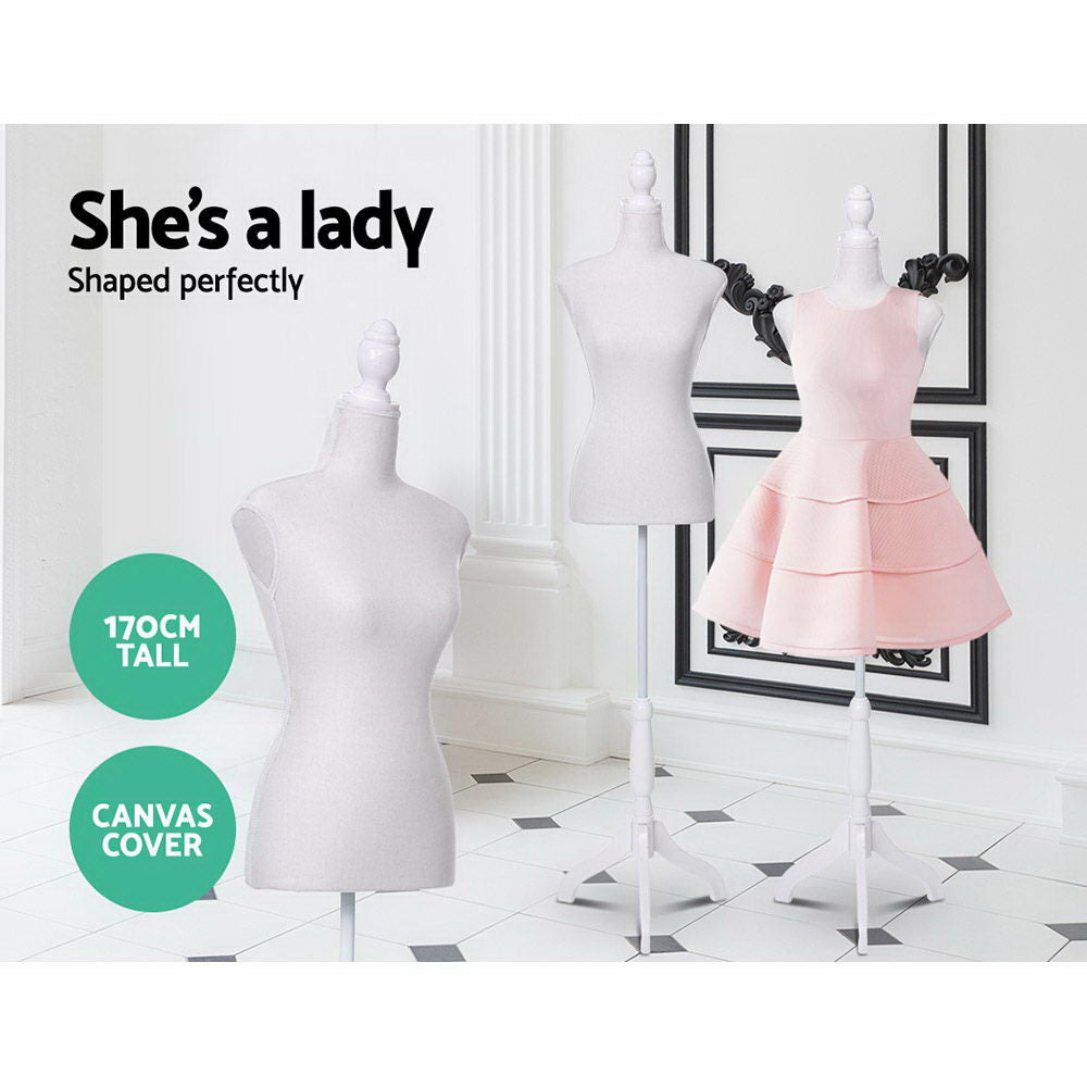 Dressmaker 170cm Female Mannequin Adjustable White