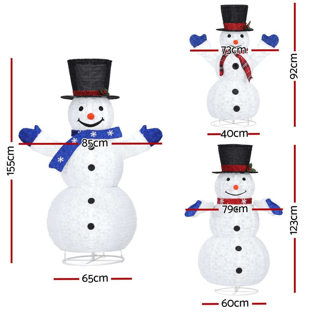 UV-Resistant 330 LED Christmas Snowman Set, Jingle Jollys