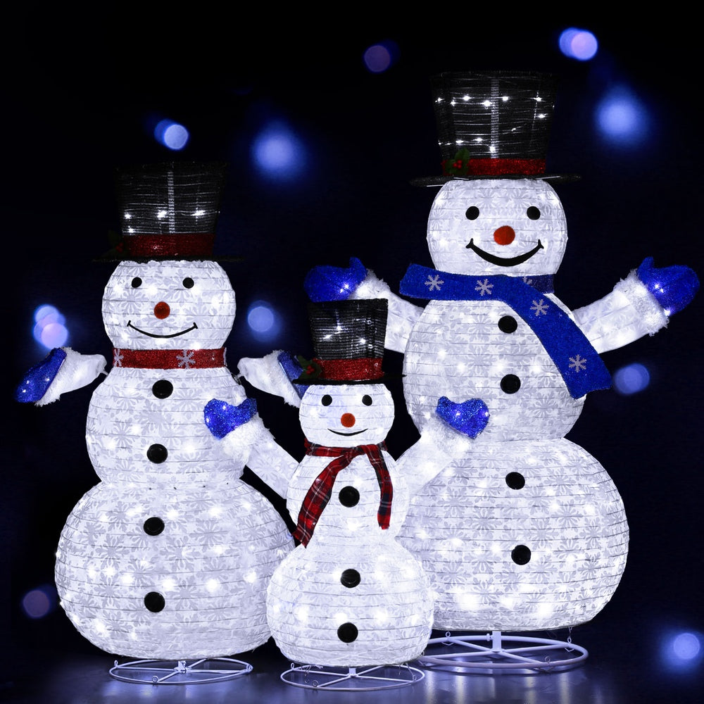 UV-Resistant 330 LED Christmas Snowman Set, Jingle Jollys