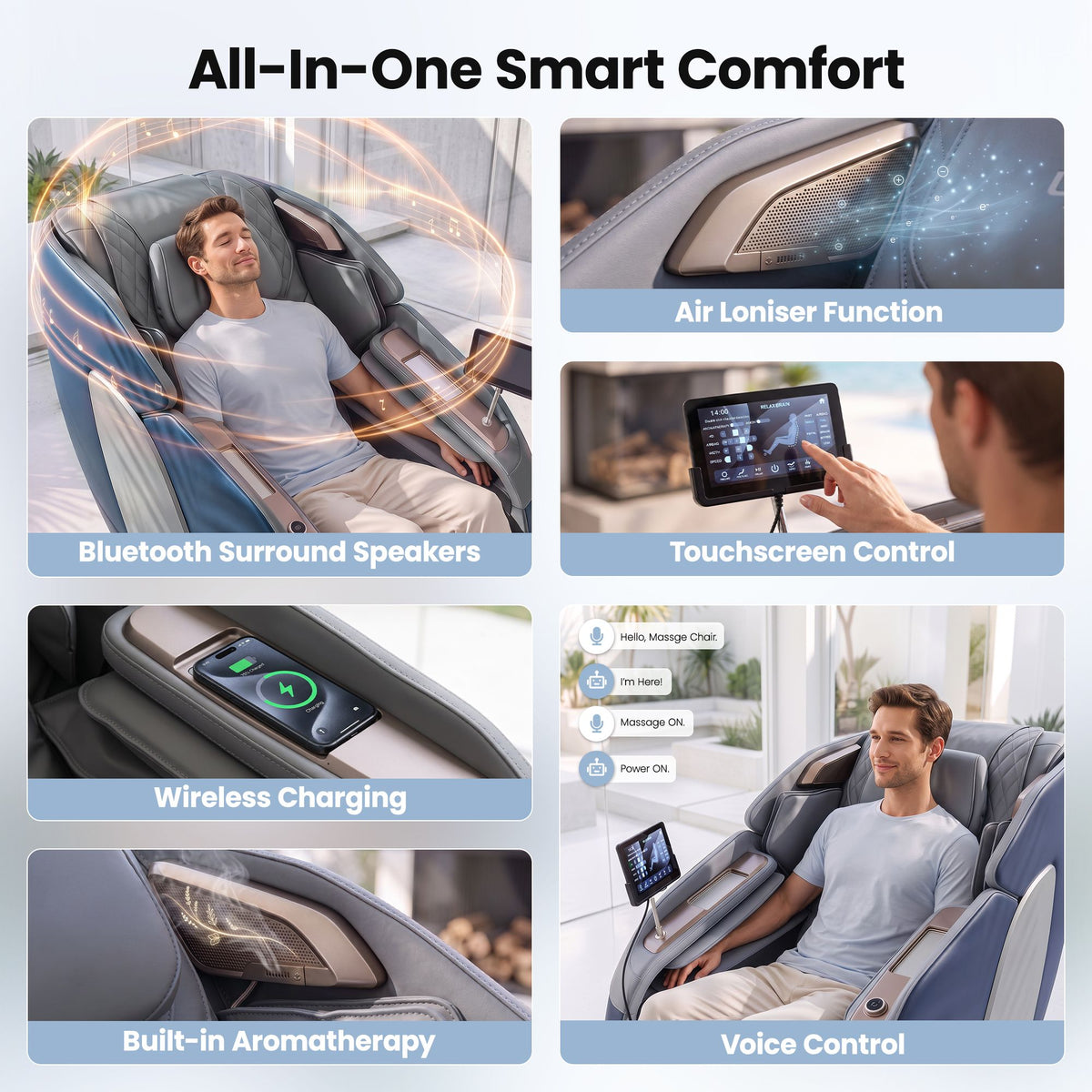 Melisa 4D Massage Chair Zero Gravity SL Track Recliner