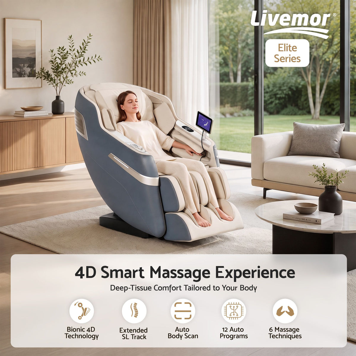Livemor Elite E1 Massage Chair Full Body Zero Gravity Recliner