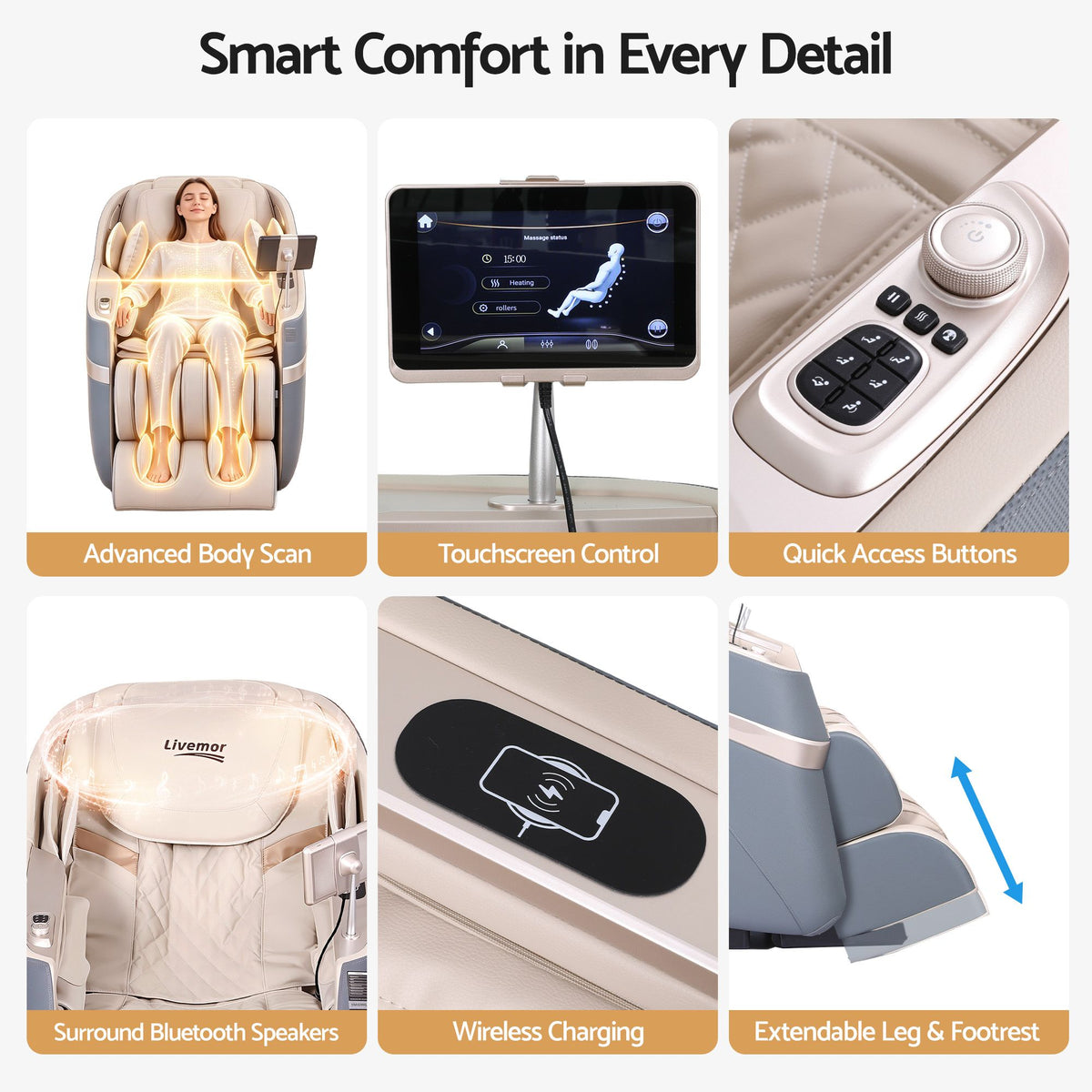 Livemor Elite E1 Massage Chair Full Body Zero Gravity Recliner