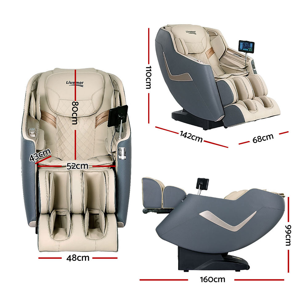Opal 3D Massage Chair Electric Recliner Grey