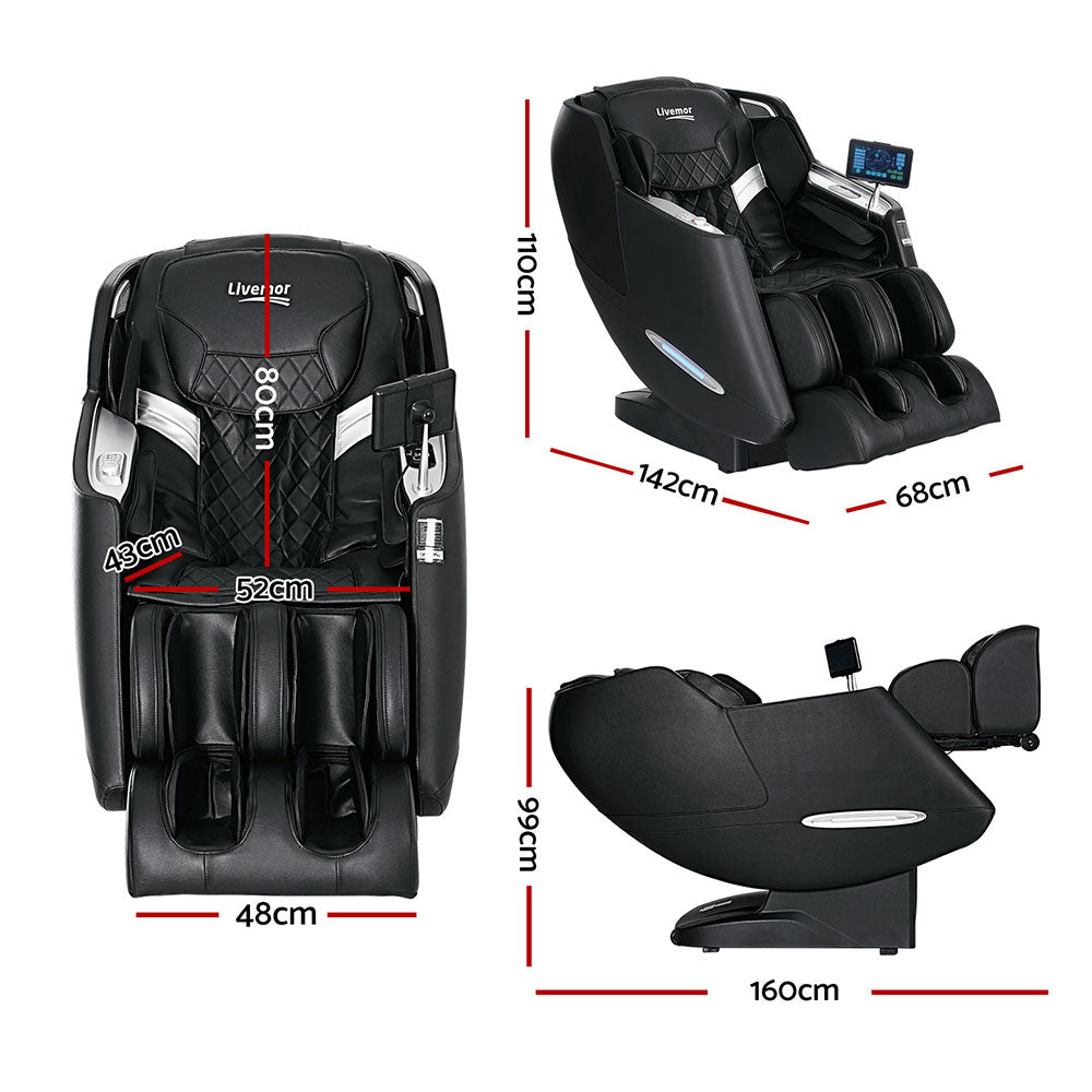Oren Electric Recliner Massage Chair 3D Zero Gravity Black